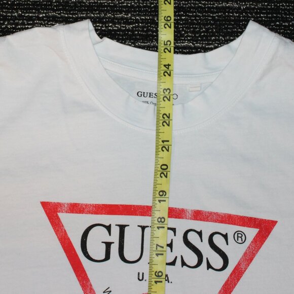 Guess Classic Fit Organic Cotton Graphic Single Stitch T-Shirt - Size XL - Picture 8 of 10